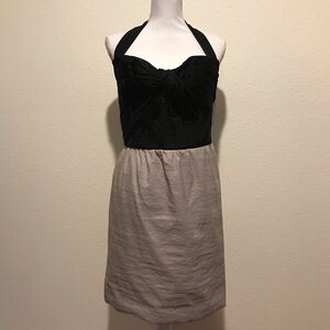 Brian Reyes The Rachel Dress in Black & Beige